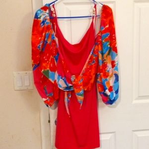 luxxel shirt and shaw set